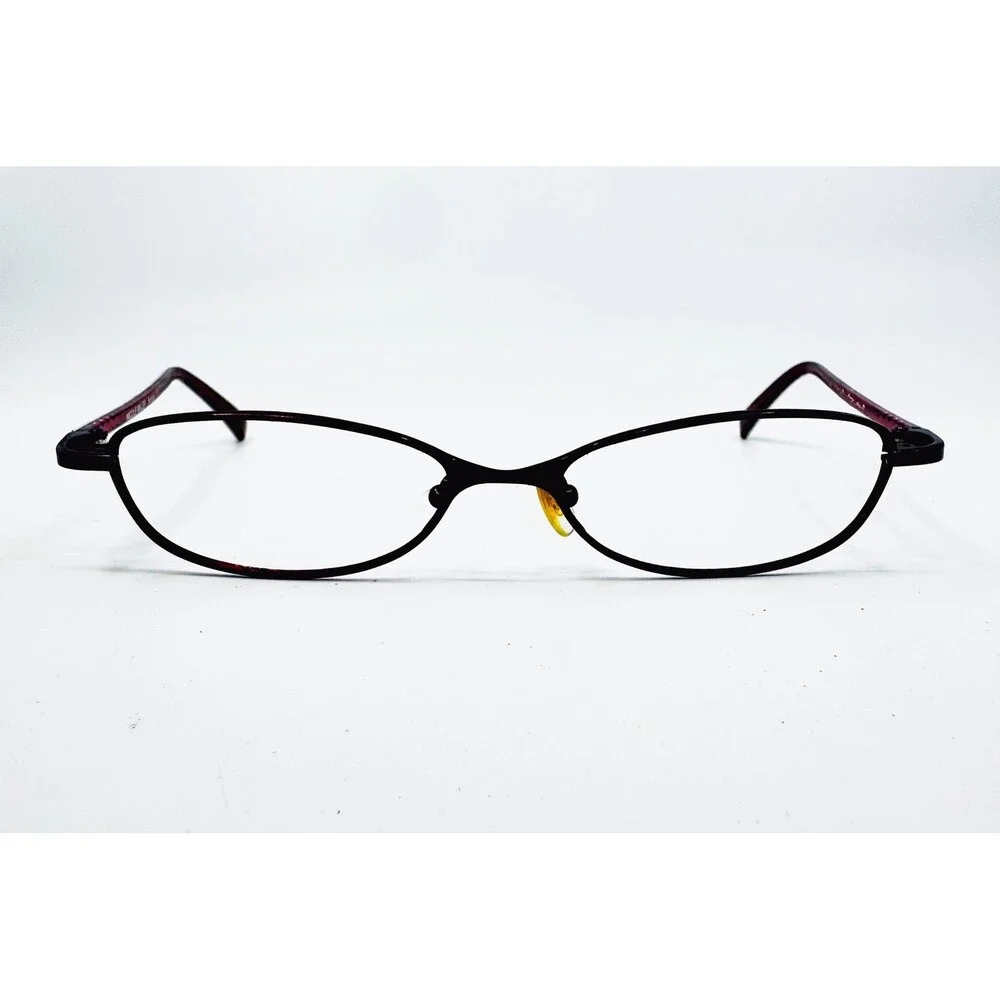 Nicole Miller Eyeglasses Womens Burgundy Oval Full Rim Barbara 51-16-135